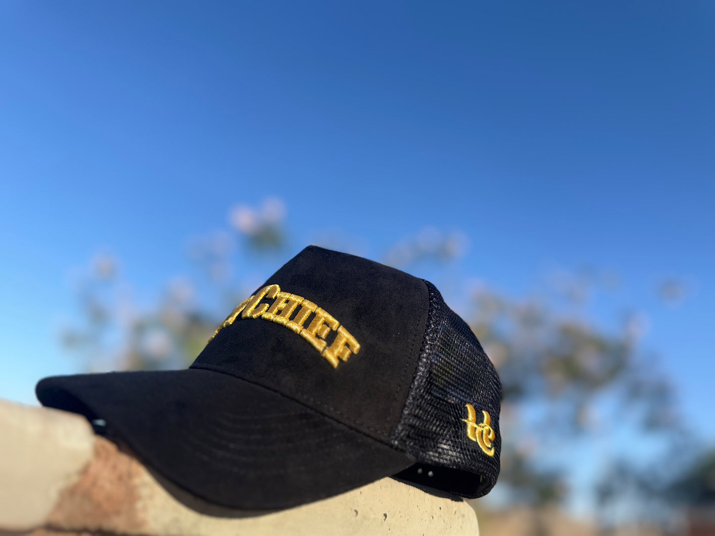 Exclusive Hy Chief Suede Mesh Trucker Snapback Hat