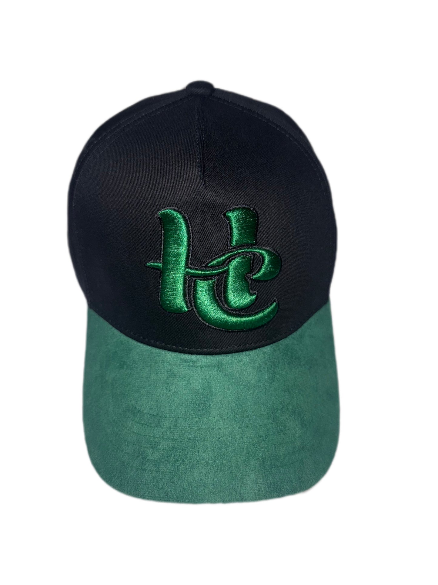 "Hy Chief Exclusive: Green Suede Brim Snapback Hat"