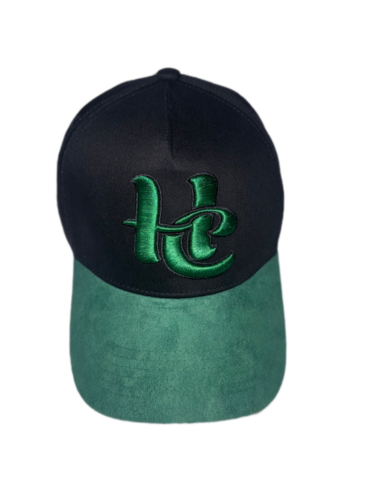 "Hy Chief Exclusive: Green Suede Brim Snapback Hat"