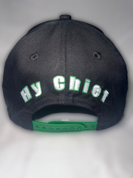 "Hy Chief Exclusive: Green Suede Brim Snapback Hat"