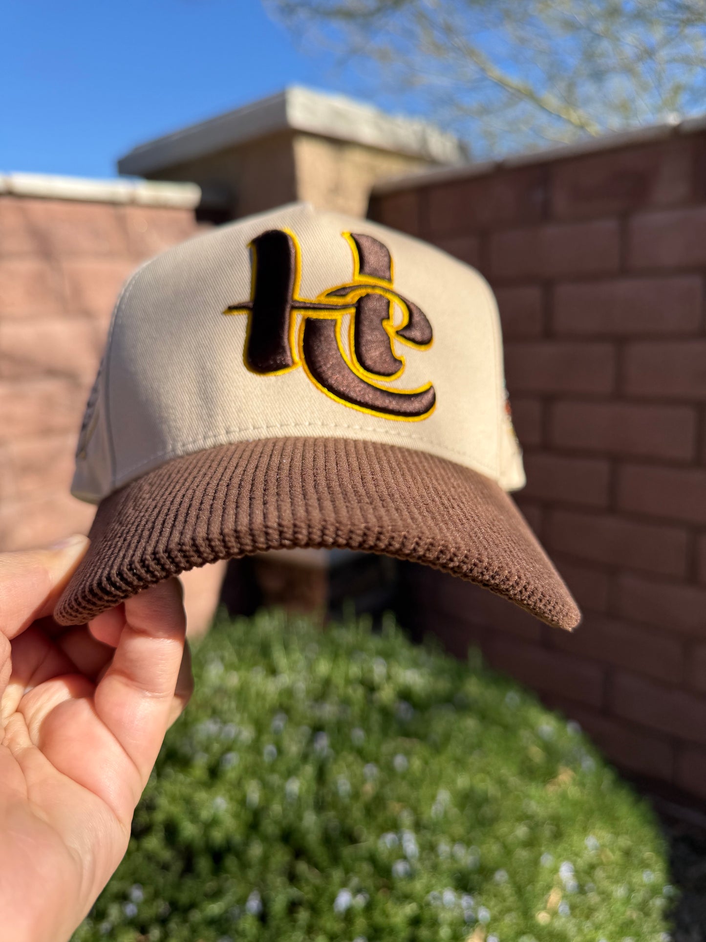 Dark Brown and Yellow Snapback