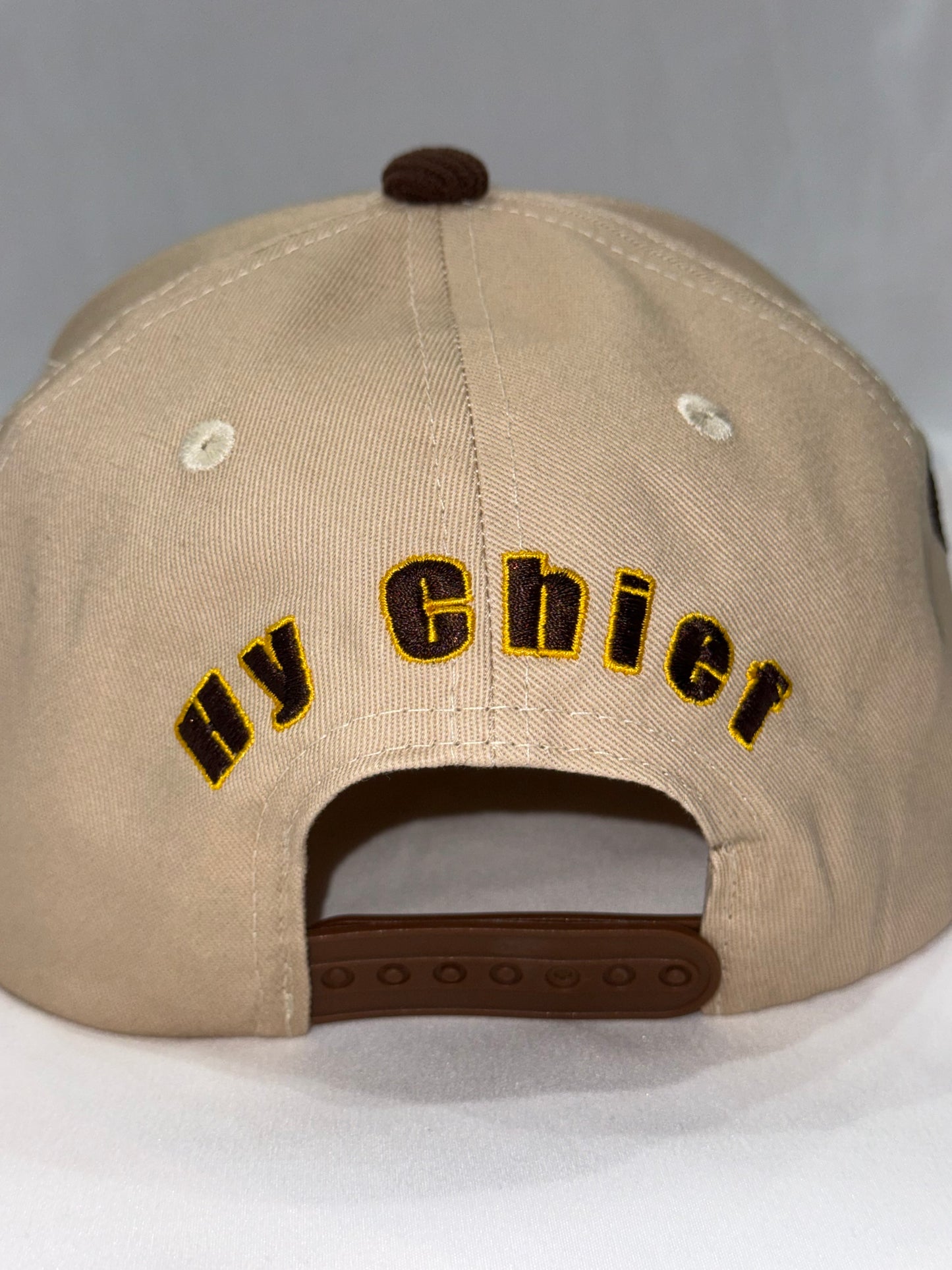 Dark Brown and Yellow Snapback