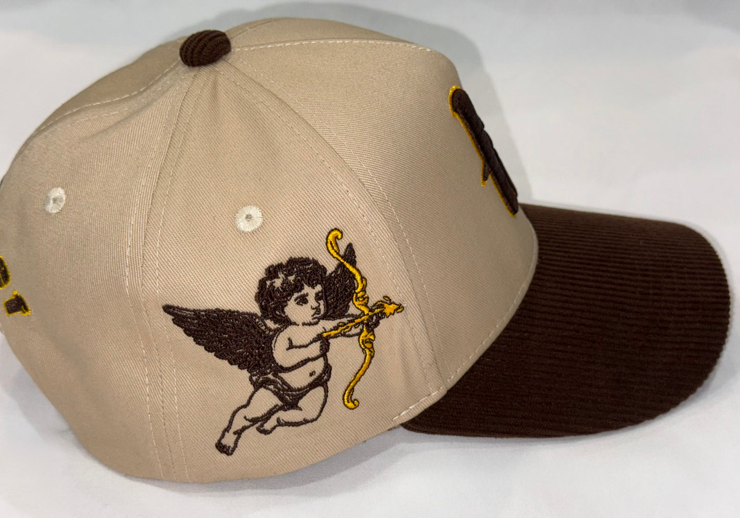 Dark Brown and Yellow Snapback