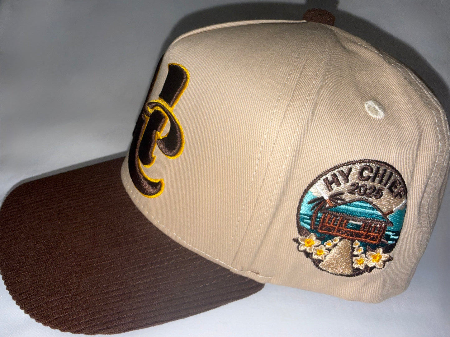 Dark Brown and Yellow Snapback