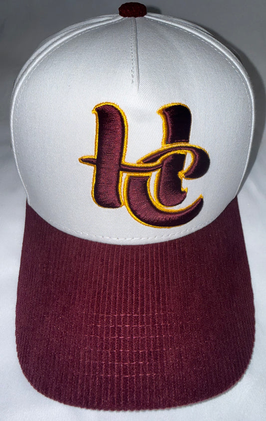 Burgundy Maroon Wine & Yellow Snapback