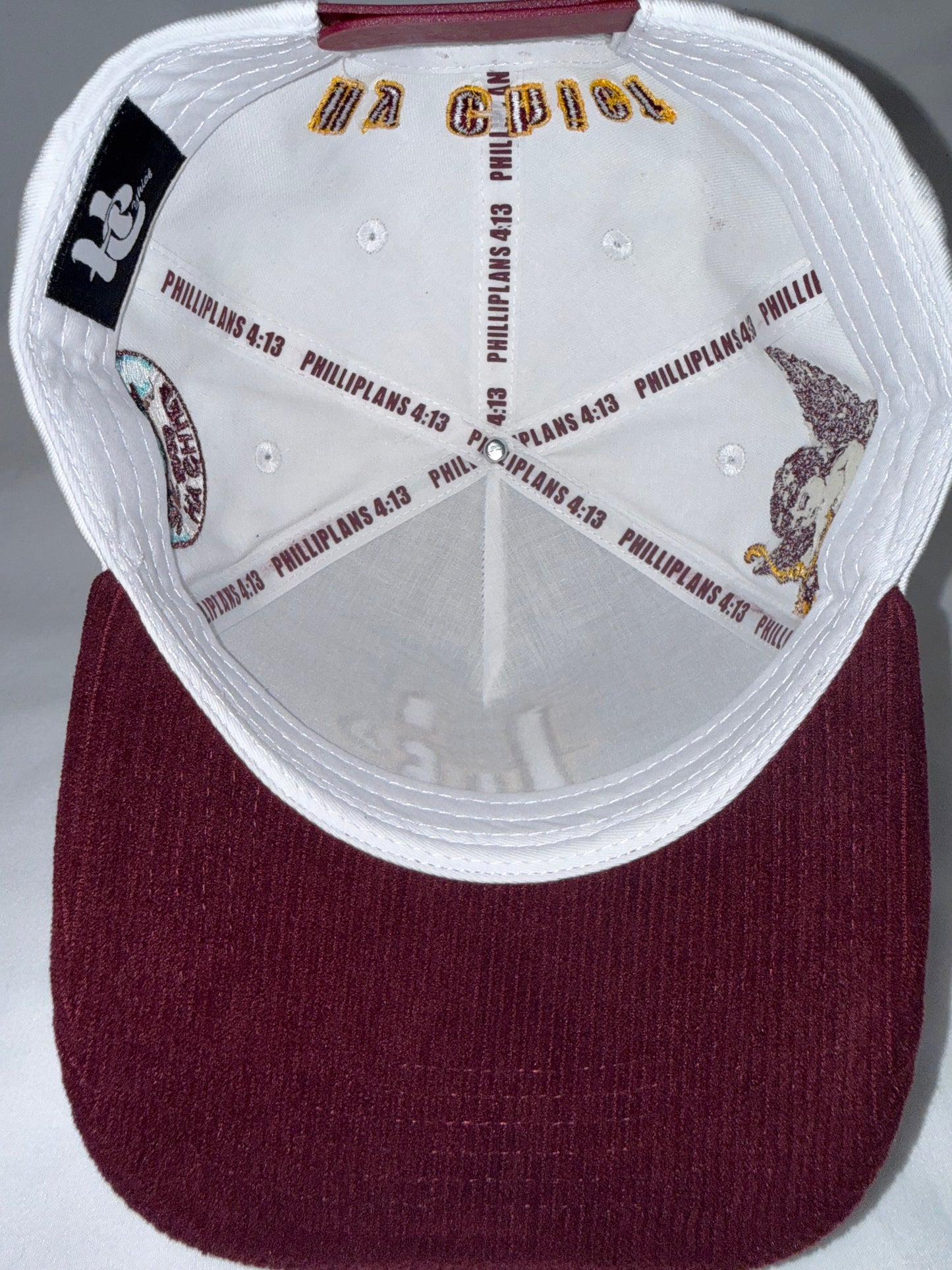 Burgundy Maroon Wine & Yellow Snapback