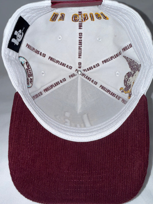 Burgundy Maroon Wine & Yellow Snapback